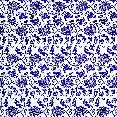 Guardanapo para Decoupage 33x33 Arabesco Floral Português Azul Branco