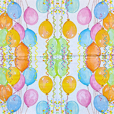 Guardanapo para Decoupage 33x33 Balões de Festa