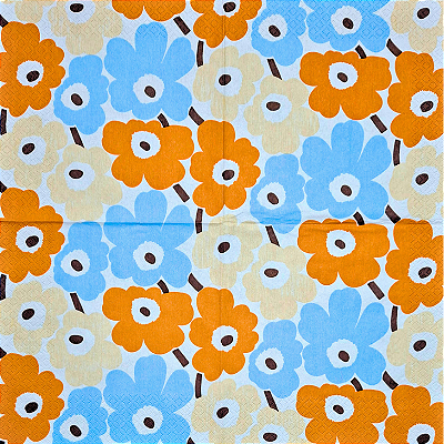 Guardanapo para Decoupage 33x33 Floral Finlandês by Marimekko