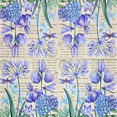 Guardanapo para Decoupage 33x33 Floral Polonês Vintage