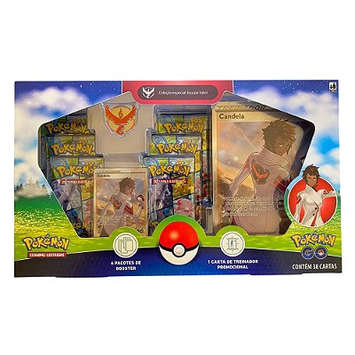 Caixa Box Cards Pokémon GO Equipe Sabedoria C/38 Carta Copag