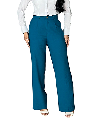 Calça Wide Leg Antonela Azul