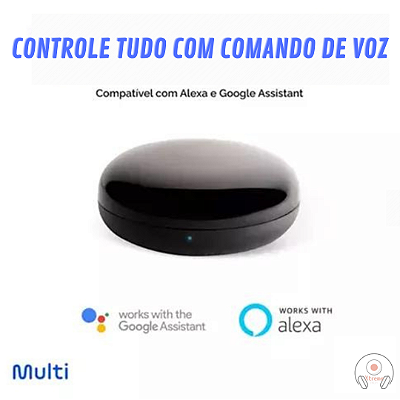 Controle Universal Inteligente Liv Wi-fi Multi Comando por Voz Alexa e Google MultiLaser