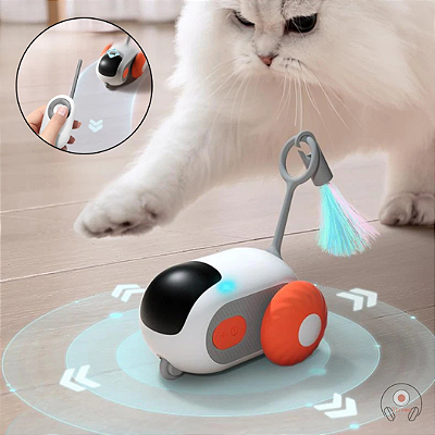Carro De Brinquedo Interativo Para Gatos Com Controle Remoto, Carregamento Usb