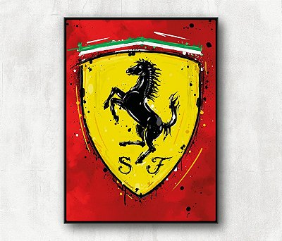 Quadro brasão Ferrari - cavalo rampante