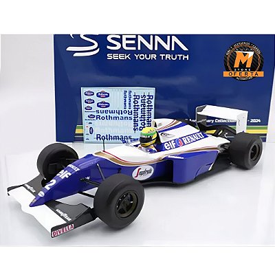 Miniatura F1 Ayrton Senna - Williams Fw16 1994 1/18 (versão suja/ caixa azul)