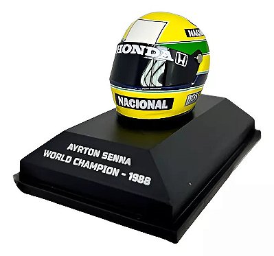 Miniatura Capacete Ayrton Senna 1988 -escala 1/8- Minichamps