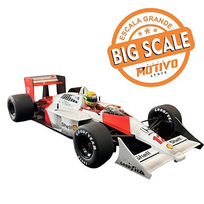 Miniatura Formula 1 Ayrton Senna - F1 McLaren MP4/4 1988 1/12 - Dirty Version (USADO)