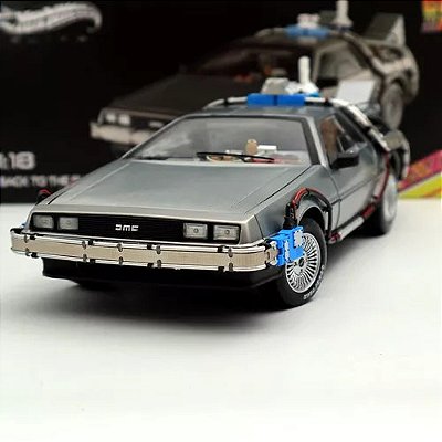 Miniatura Delorean Volta Para O Futuro Hot Wheels Elite 1/18