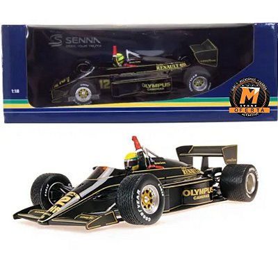 Miniatura Lotus Renault 97T – Ayrton Senna – GP Portugal 1985 1/18 - limitada 994 pcs