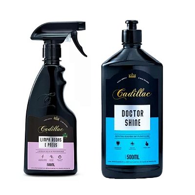 Kit de Limpeza automotivo - Limpador de Pneus + Revitalisador de Plastico