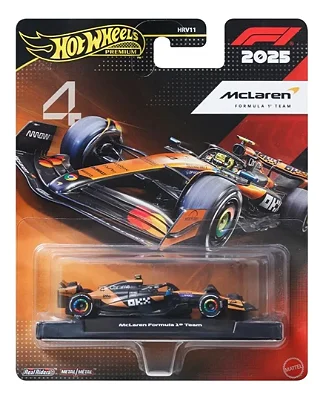 Miniatura Hot Wheels Premium F1 2025 - #4 LANDO NORRIS - Edição Especial - lançamento WORLDCHAMPION