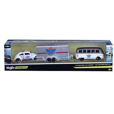 Maisto 1:64 Diecast Design Team Hauler Vw Kombi+fusca