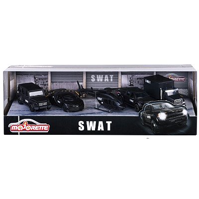 Giftpack Majorette Police Swat 5 Carros 1/64