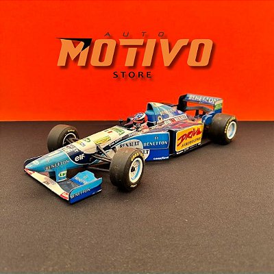 Miniatura Formula 1 Benetton B 195 Schumacher 1/18 (usada - sem caixa)