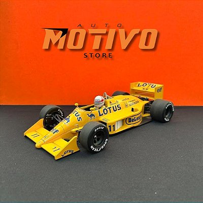 Miniatura Formulai 1 Lotus 99T S.Nakajima 1987 1/18 - seminova
