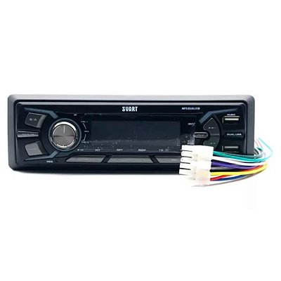 Radio Automotivo USB 15W 12V - Svart