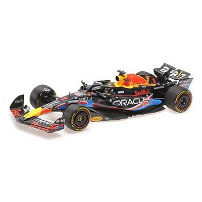 Miniatura Fórmula 1 Red Bull RB19 - Max Verstappen Austin GP 1/18 150 pcs.