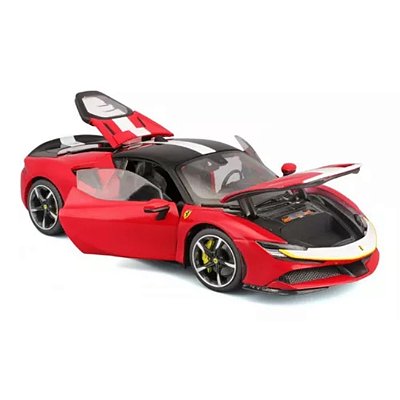 Miniatura carro Ferrari SF90 Stradale vermelha - 1/18