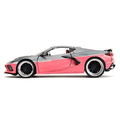 Miniatura carro Chevrolet Corvette 2020 pink slips 1/24