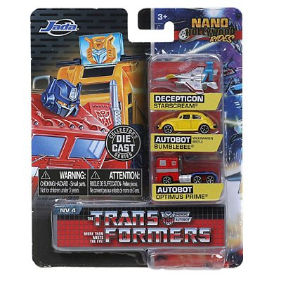 Set Nano Transformers Optimus/Bee/Starscream Jada 1.65