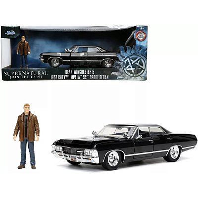 miniatura Carro 1967 Chevy Impala Ss Supernatural 1/24