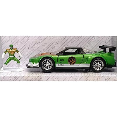 Miniatura carro Power Rangers Verde 2002 Honda NSX Type-R JAPÃO Spec 1/32