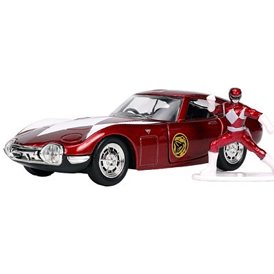 Miniatura carro Toyota 2000 Power Ranger vermelho 1/32