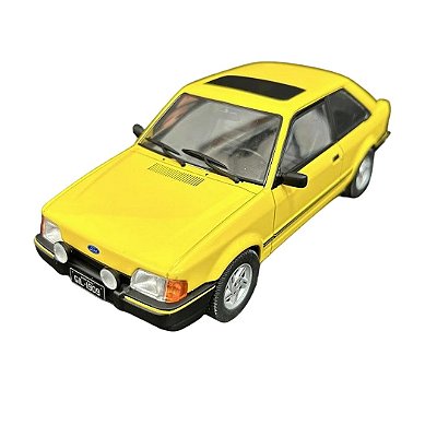 Miniatura carro Ford Escort XR3 1988 Amarelo - 1/24