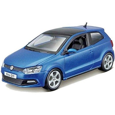 Miniatura carro Volkswagen Polo GTI mark 5 1/24 - azul