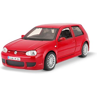 Miniatura carro Volkswagen Golf R32 1/24 - vermelho