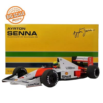 Miniatura Formula 1 Ayrton Senna McLaren MP4/5B 1990 - 1/12