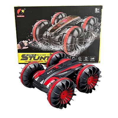 Carrinho Maluco 360 Recarregável Anfíbio + Relógio C/ Sensor