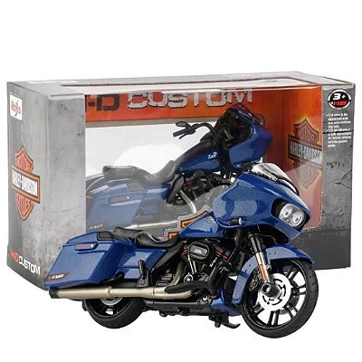 Miniatura Moto Harley-davidson CVO Road Glide Azul - 1/18