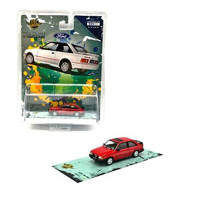 Miniatura carro Ford Escort XR3 Vermelho - 1/64