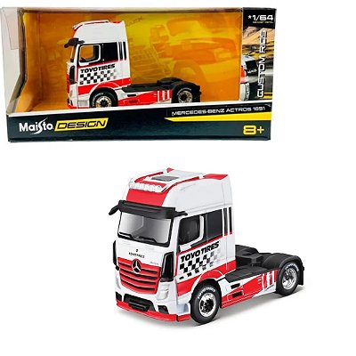 Miniatura Caminhão Mercedes Actros 1851 branco - 1/64