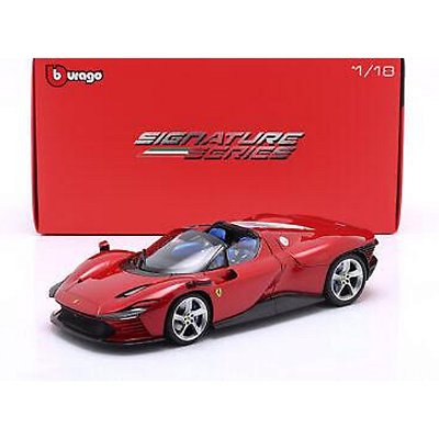 Miniatura carro Ferrari Daytona SP3 Open Top banco azul 1/18
