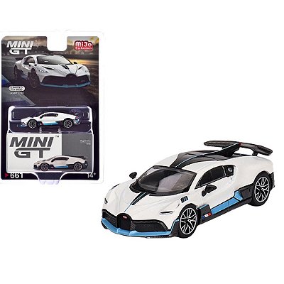 Miniatura Carro Bugatti Divo white Mini GT 1/64