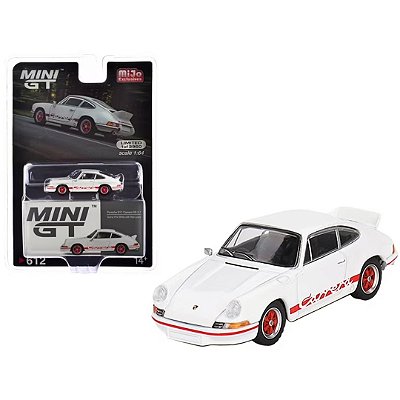Miniaura carro Porsche 911 Carrera RS 2.7 branca MiniGT 1/64