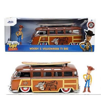 Miniatura carro Volkswagen Kombi Toy Story com Woody 1/24