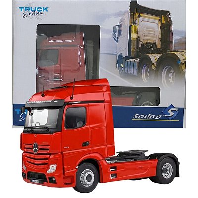 Miniatura Caminhao Mercedes Actors vermelho 1/24 - Solido