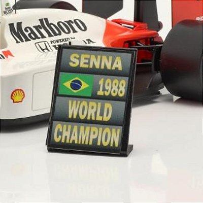 Ayrton Senna Fórmula 1 Campeão mundial 1988 Pit Board