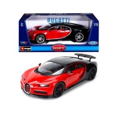 Miniatura carro Bugatti Chiron Plus vermelho 1/18
