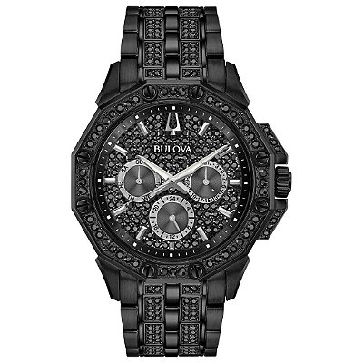 Relogio Bulova Men's Crystal Octava Chronograph Quartz Preto