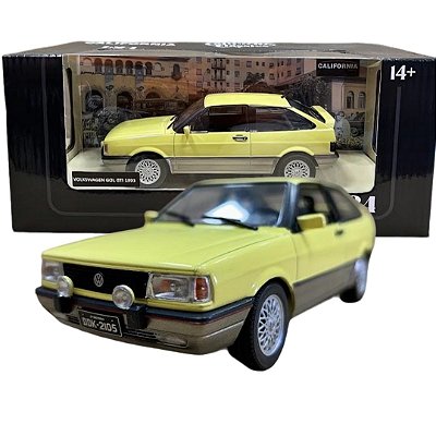 Miniatura carro Volkswagen Gol GTI 1993 Amarelo 1/24