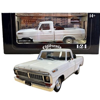 Miniatura carro Ford F-100 1974 Branco 1/24