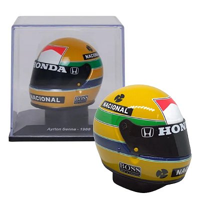 Mini Capacete Formula 1 1988 Ayrton Senna - Escala 1:5