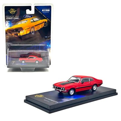 Miniatura carro Ford Maverick GT vermelho 1973 1/64