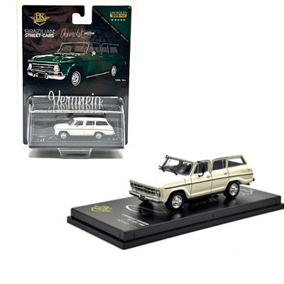 Miniatura carro Chevrolet Veraneio Luxo Creme 1982 1/64