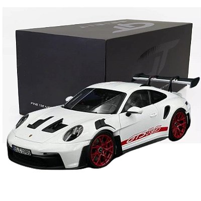 MIniatura Porsche 911 (992) GT3 RS 2022 Carrera branco 1:12